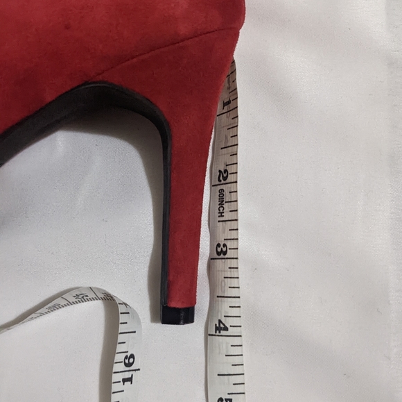 Cole Haan Helen Grand OS Red Leather Suede Pumps - Picture 12 of 12